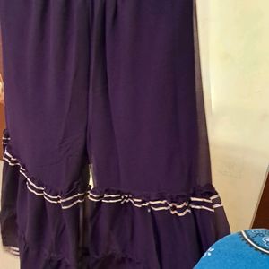 Beautiful Dark Purple SHARARA AND TOP