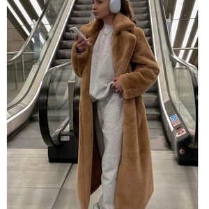 URBANIC Beige Teddy Long Coat