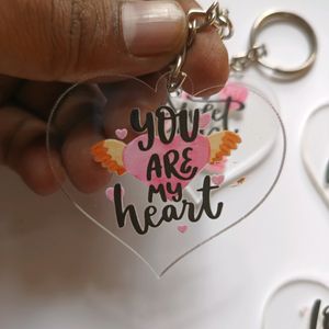 Heartshape Keychains Set