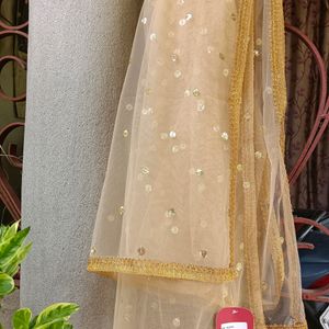 Branded New Gold Toned Embroidered Dupatta💛💛💛