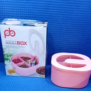 4 Section Fancy Masala Box with spoons