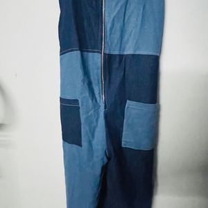 Multi Blue Pocket Dungaree’s