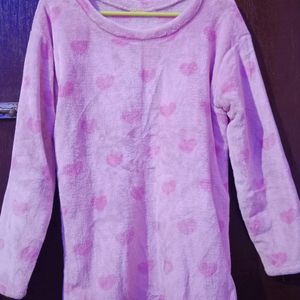 Pink Woolen Night Suit