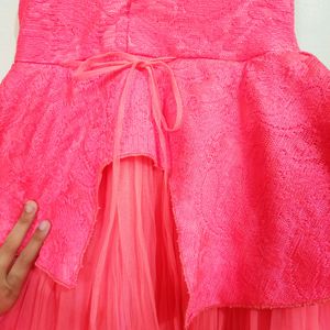 Dark Pink Gown For Girls