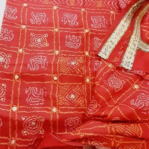 Chunri Design Saare Red Maroon