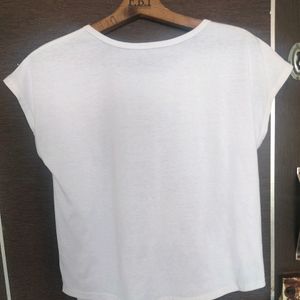 Printed White T Shirt