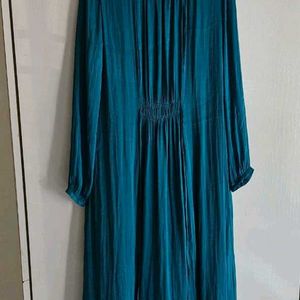 Mango Teal Blue Maxi Dress