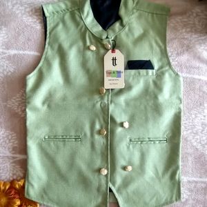 🆕Smart Waistcoat and Shirt Setfor10-11 Years Boys