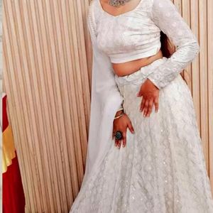 White Wedding Lehenga