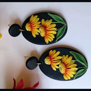 Clay Flower Earring No 6