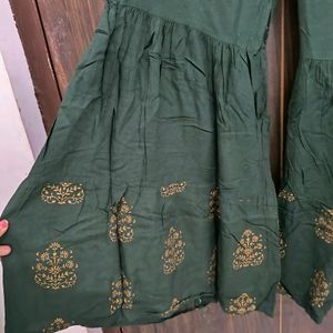 Green Full Length Sharara