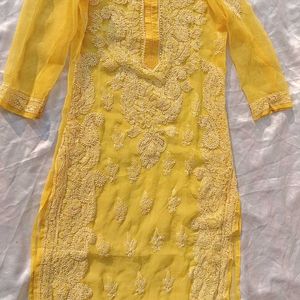 💛Lucknowi Work With Gota Patti Chikankari Kurta