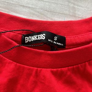 Bonkers Corner Red Cropped Tee