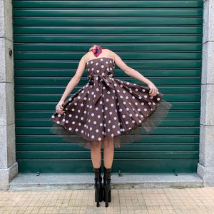 Brown Polka Dot Dress