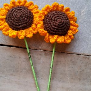 Rose And Sunflower Crochet