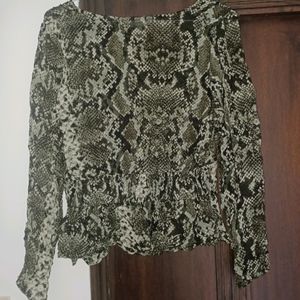 H&M Snake Print Top