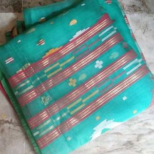 Brand new light weight thread work saree &fall