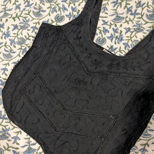 Black Party Crop Top