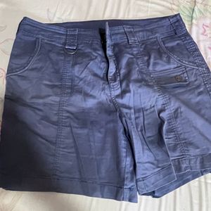 Blue Cotton Shorts