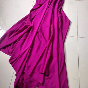 Purple Plain Soft Saree