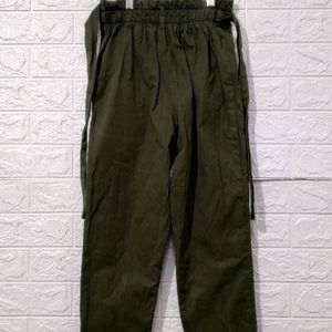 Max Women Olive Cotton Pant | Waist 26 | Hip 30