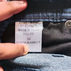 Roadster Blue Jeans With Down Pockets