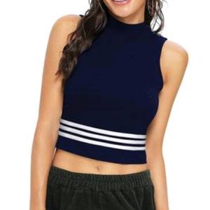 High Neck Sleeveless Top