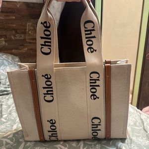 Chloe Multi Color Shopping Woody Medium Tote