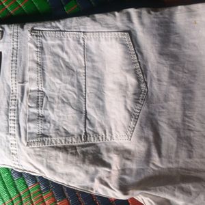 Men Slim Fit Regular Jeans White Pure Cotton