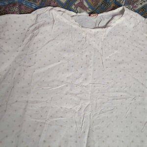 White top With Gold Dots Design