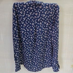 Navy Blue Floral Shirt