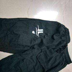 Cotton Black Cargo Pants