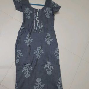 Blue Stitched Kurti