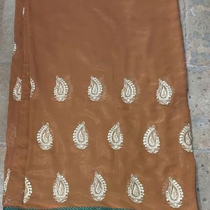 Brown Heavy Ethnic Saree