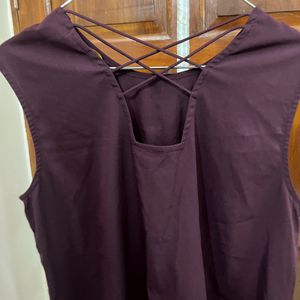 Maroon Rare Brands Sleeveless top