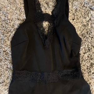 Black Topshop Lace Jumpsuit