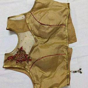 Gold Color Readymade Blouse