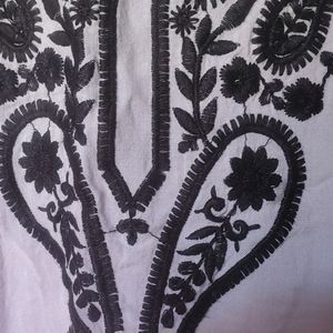 Chikankari White Kurti