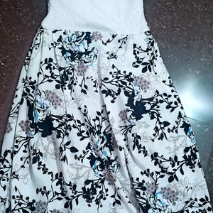 white and black mix dress