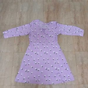 Lavender Casual Wear Mini Dress