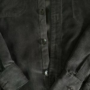 Black Corduroy Old money Shirt