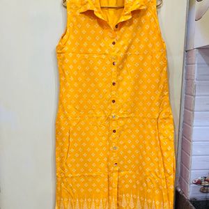 Yellow Colour Kurti For Occasion