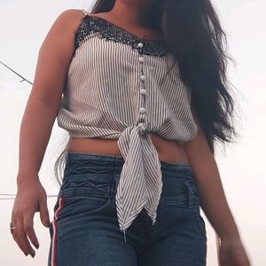 Sleeveless Crop Top For Women