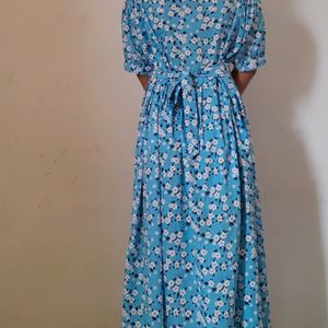 Blue floral dress