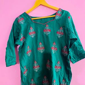 Green Colour Kurti