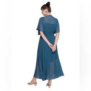 Label Ritu Kumar Teal Maxi DressWith Camisole