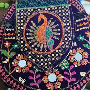 Multi Coloured Rajasthani Print Sling Bag