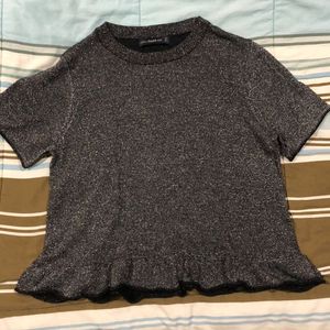 Zara Metallic Boxy Top (Without Label)