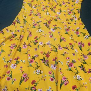 Mustard Designer Dress