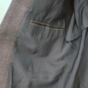 Vintage Grey Linen Blazer